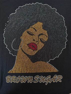 Tank Rhinestone Graphic “brown sugar” by Shiny